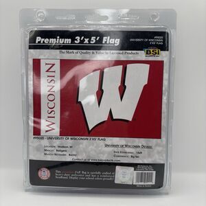 NEW University of Wisconsin Badgers Man Cave Premium 3 x 5 Flag Banner BSI NCAA